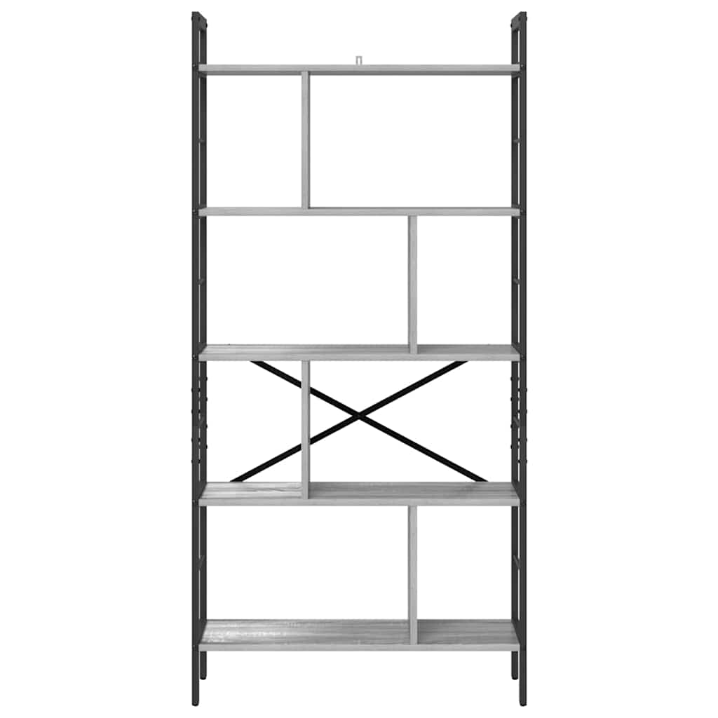 vidaXL Bücherregal Graues Sonoma 75 x 30 x 156 cm Holzwerkstoff