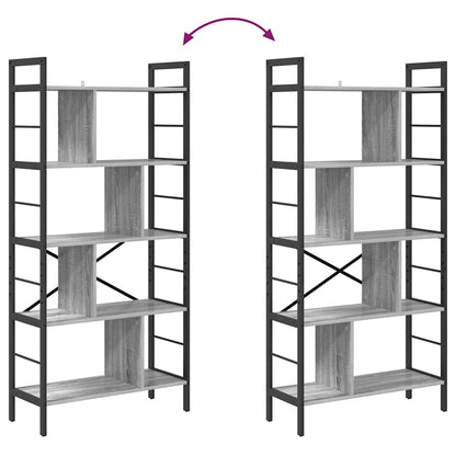 vidaXL Bücherregal Graues Sonoma 75 x 30 x 156 cm Holzwerkstoff