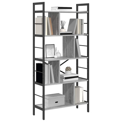 vidaXL Bücherregal Graues Sonoma 75 x 30 x 156 cm Holzwerkstoff