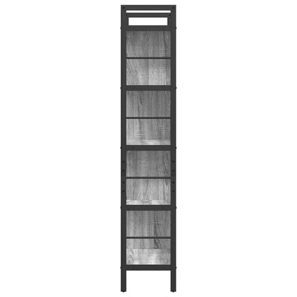 vidaXL Bücherregal Graues Sonoma 75 x 30 x 156 cm Holzwerkstoff