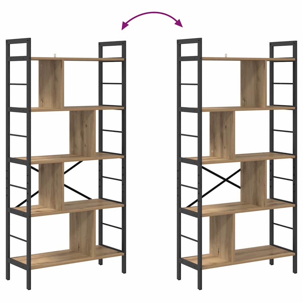 vidaXL Bücherregal Artisan-Eiche 75 x 30 x 156 cm Holzwerkstoff