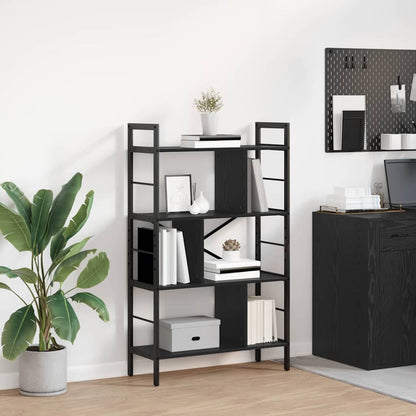 vidaXL Bücherregal Schwarz Eichen-Optik 75 x 30 x 123,5 cm