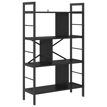 vidaXL Bücherregal Schwarz Eichen-Optik 75 x 30 x 123,5 cm