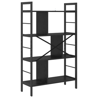 vidaXL Bücherregal Schwarz Eichen-Optik 75 x 30 x 123,5 cm