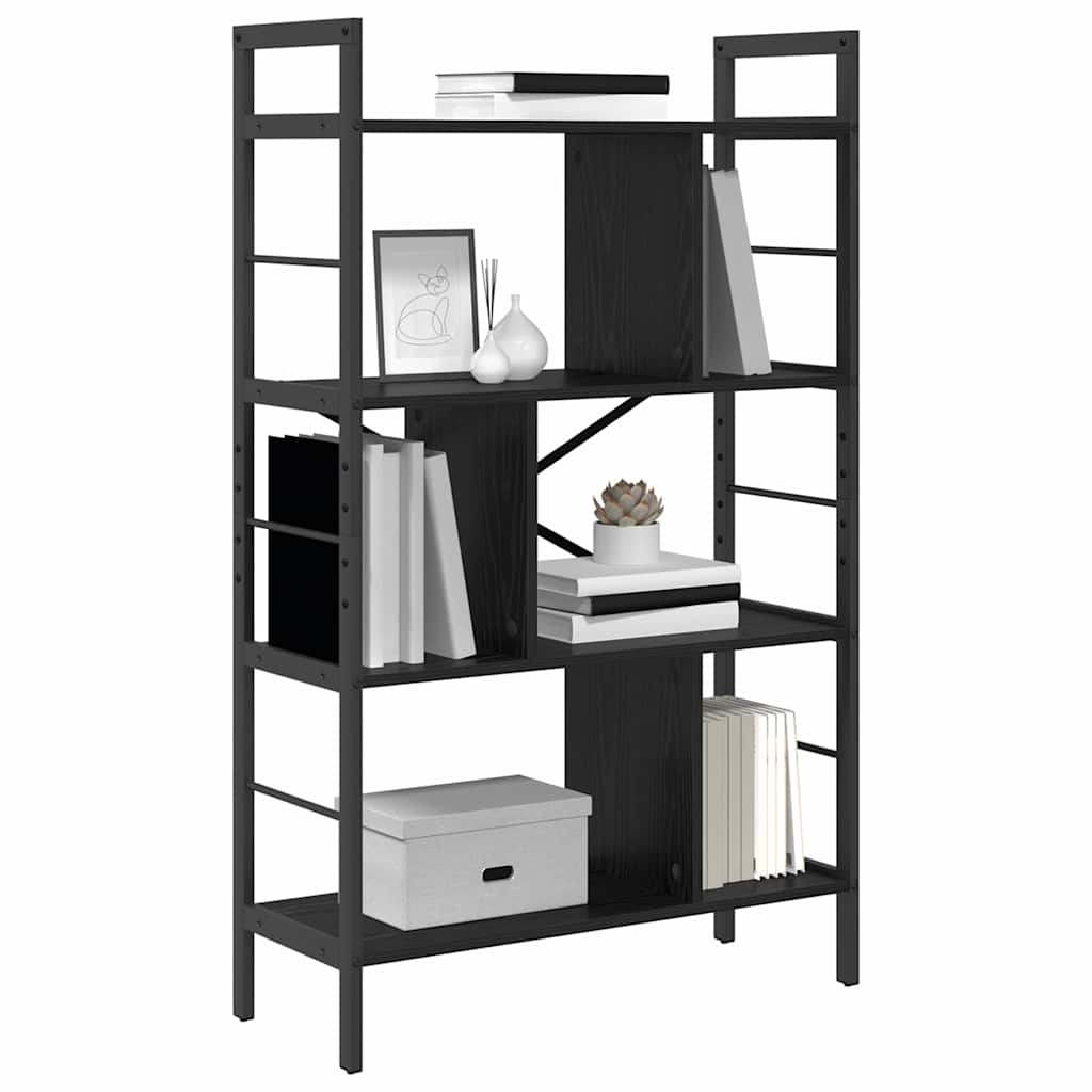 vidaXL Bücherregal Schwarz Eichen-Optik 75 x 30 x 123,5 cm