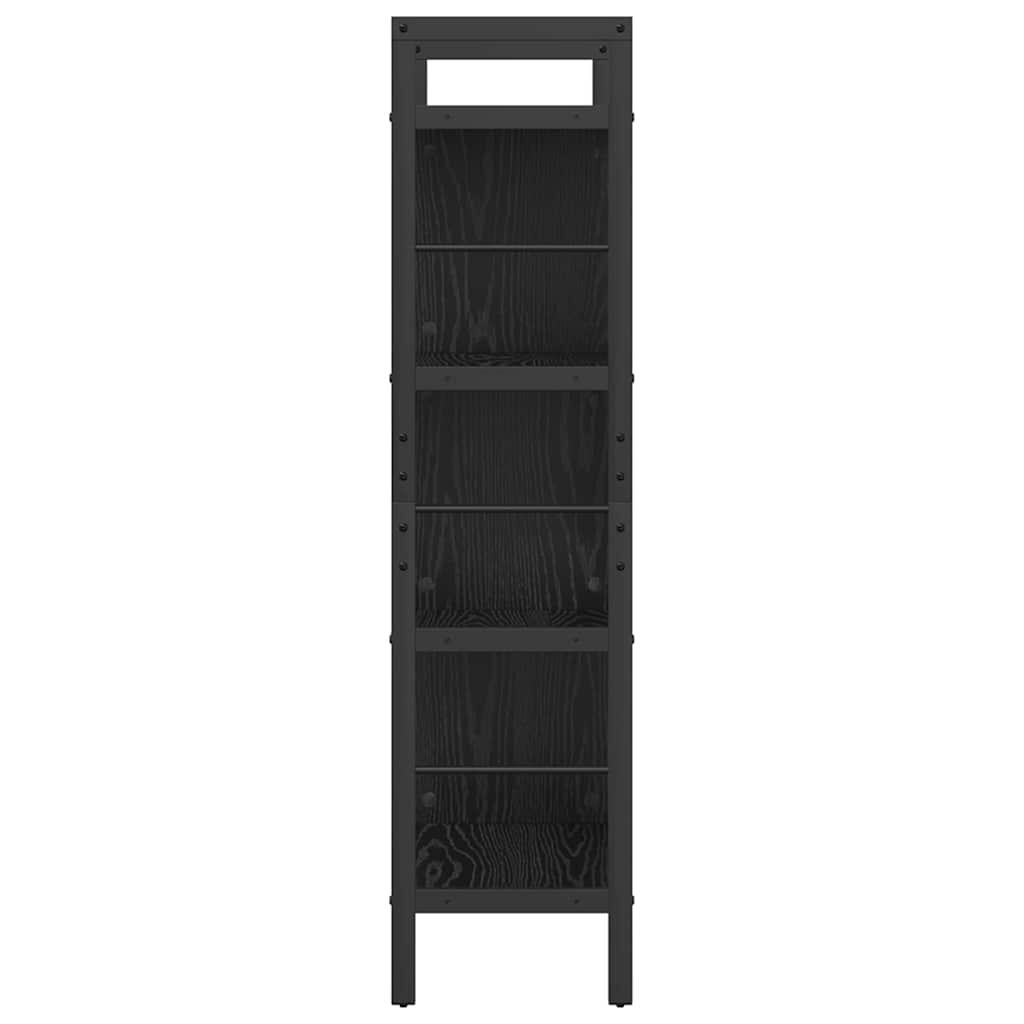 vidaXL Bücherregal Schwarz Eichen-Optik 75 x 30 x 123,5 cm