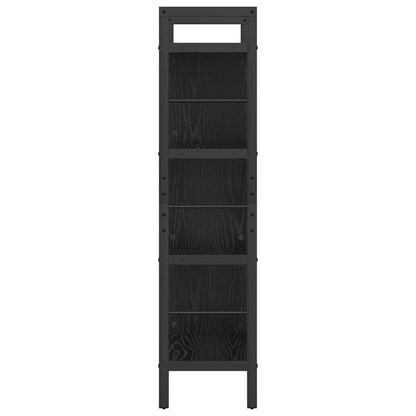 vidaXL Bücherregal Schwarz Eichen-Optik 75 x 30 x 123,5 cm