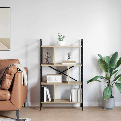 vidaXL Bücherregal Sonoma-Eiche 75 x 30 x 123,5 cm Holzwerkstoff