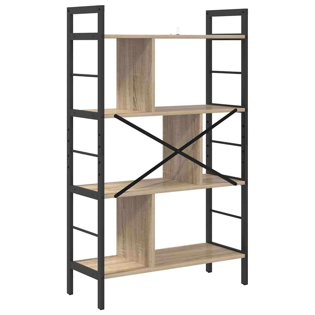 vidaXL Bücherregal Sonoma-Eiche 75 x 30 x 123,5 cm Holzwerkstoff