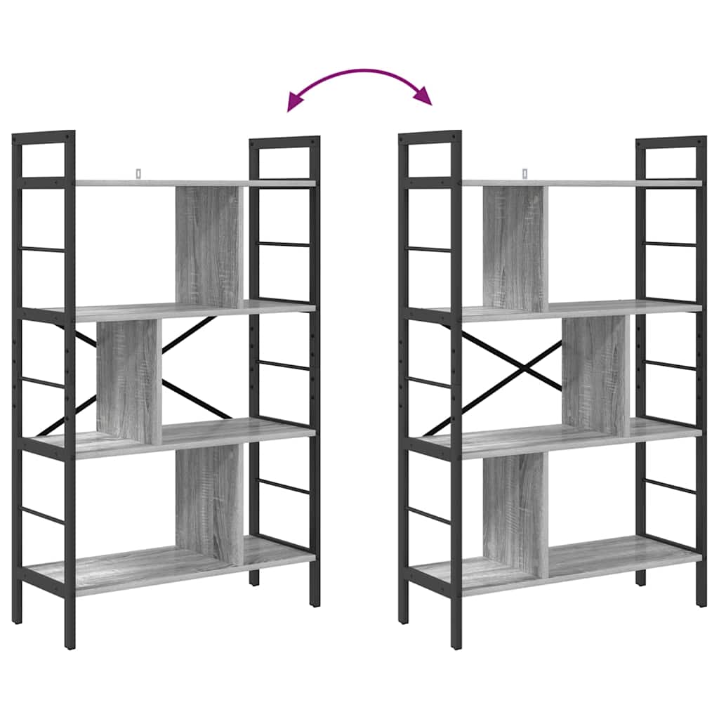 Bücherregal Graues Sonoma 75 x 30 x 123,5 cm Holzwerkstoff