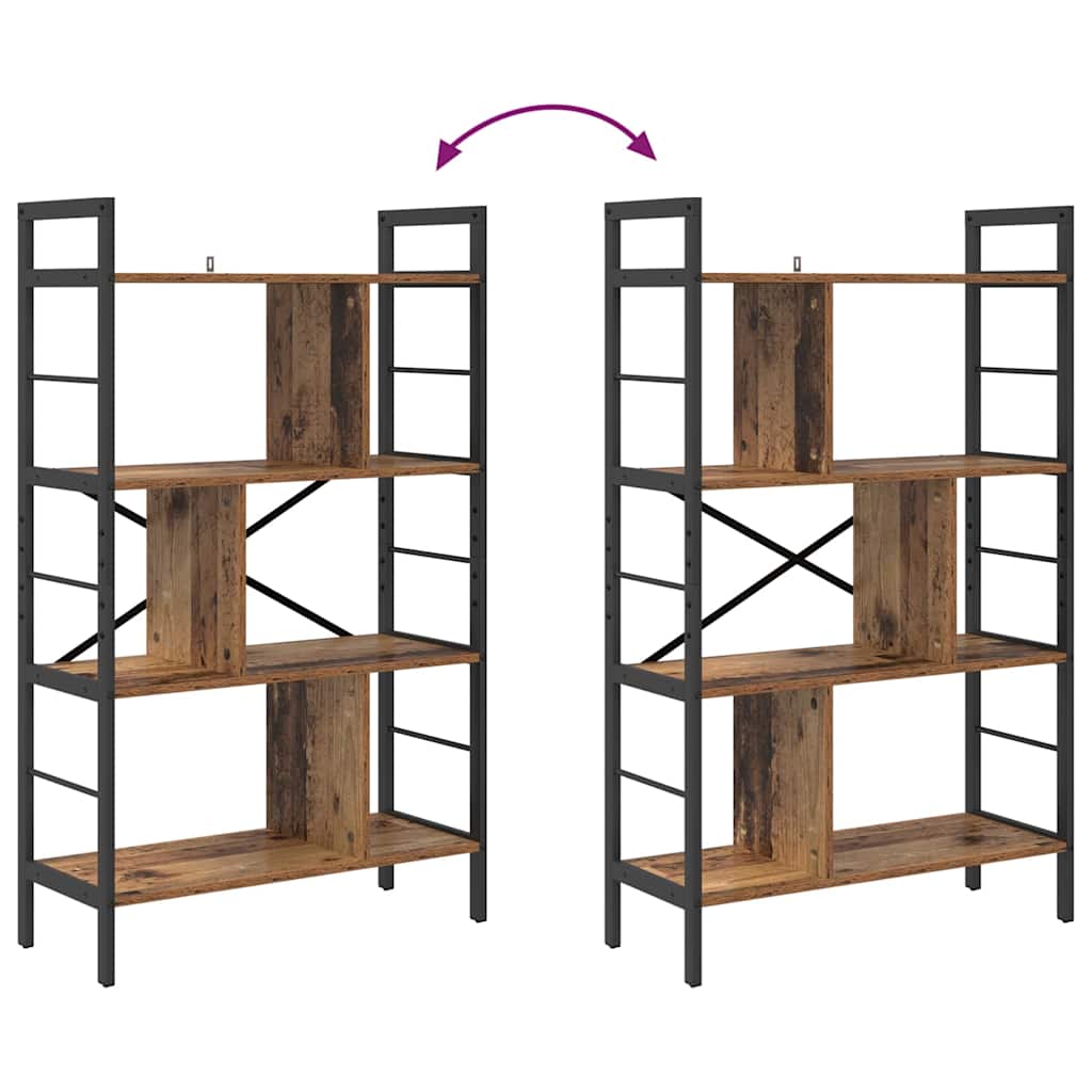 vidaXL Bücherregal Altholz 75 x 30 x 123,5 cm Holzwerkstoff