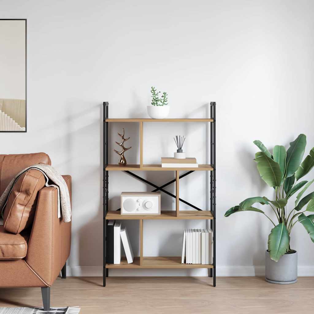 Bücherregal Artisan-Eiche 75 x 30 x 123,5 cm Holzwerkstoff