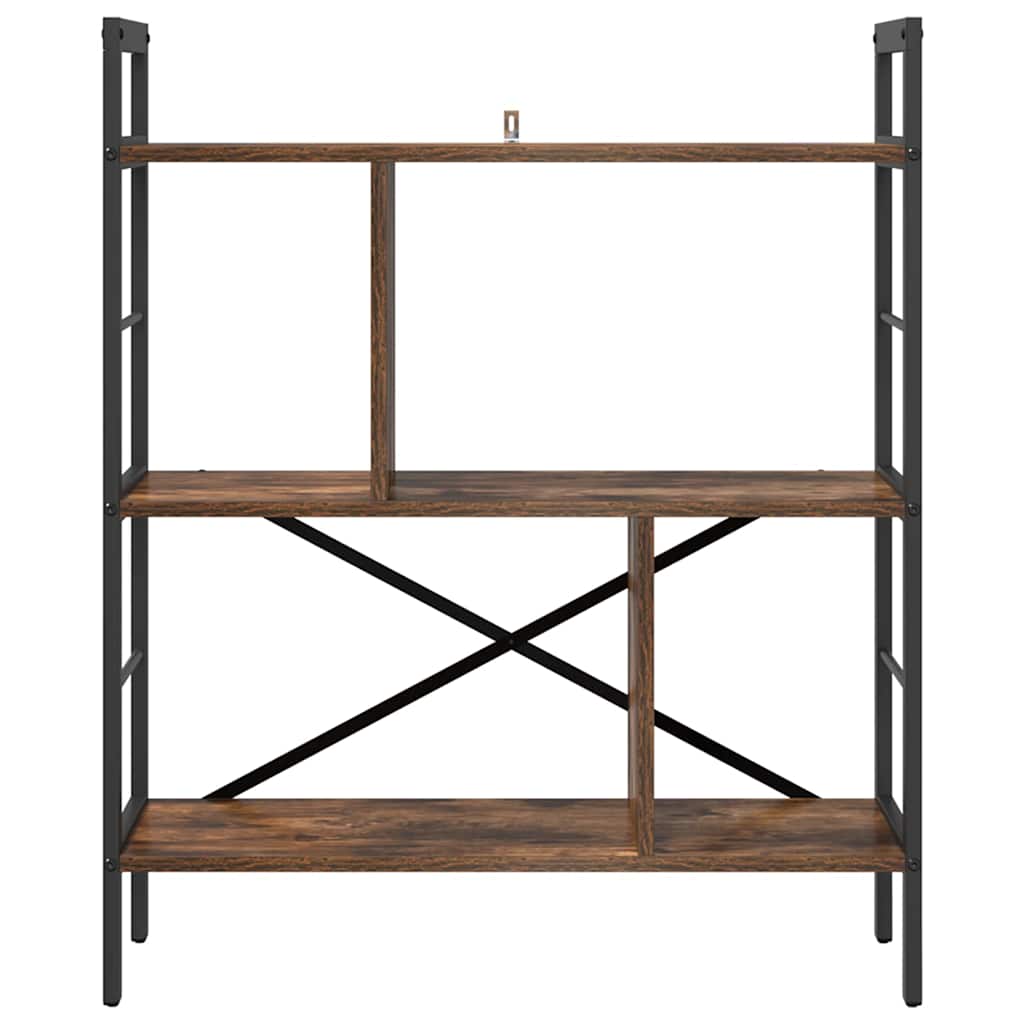 vidaXL Bücherregal Geräucherte Eiche 75 x 30 x 91 cm Holzwerkstoff