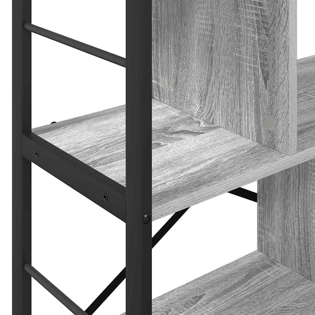 vidaXL Bücherregal Graues Sonoma 75 x 30 x 91 cm Holzwerkstoff