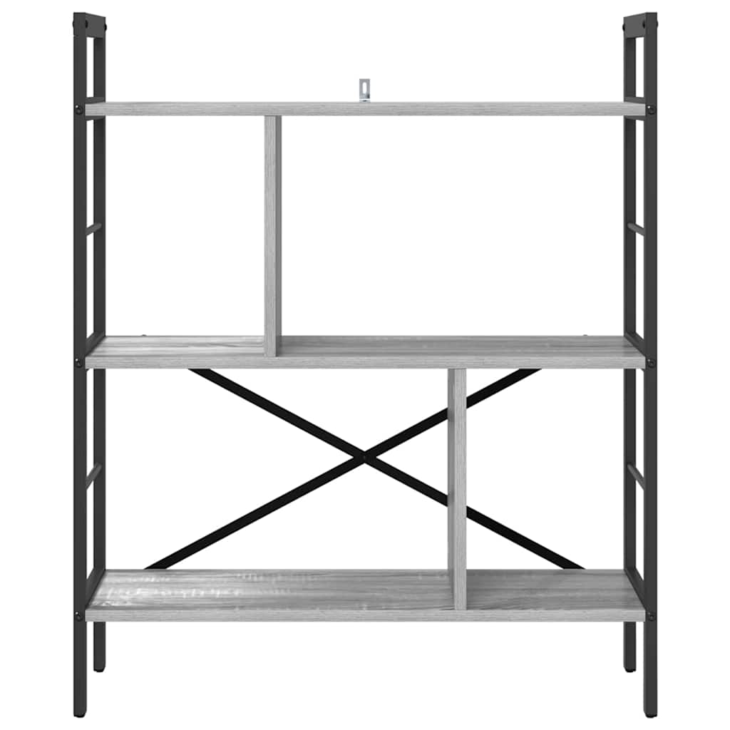 vidaXL Bücherregal Graues Sonoma 75 x 30 x 91 cm Holzwerkstoff