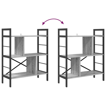 vidaXL Bücherregal Graues Sonoma 75 x 30 x 91 cm Holzwerkstoff