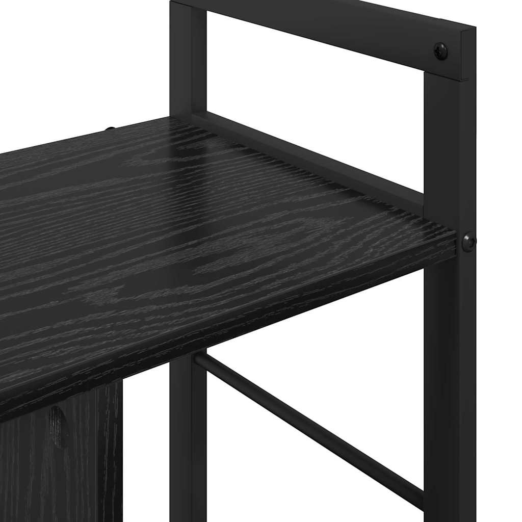 vidaXL Bücherregal Schwarz Eichen-Optik 75 x 30 x 58,5 cm