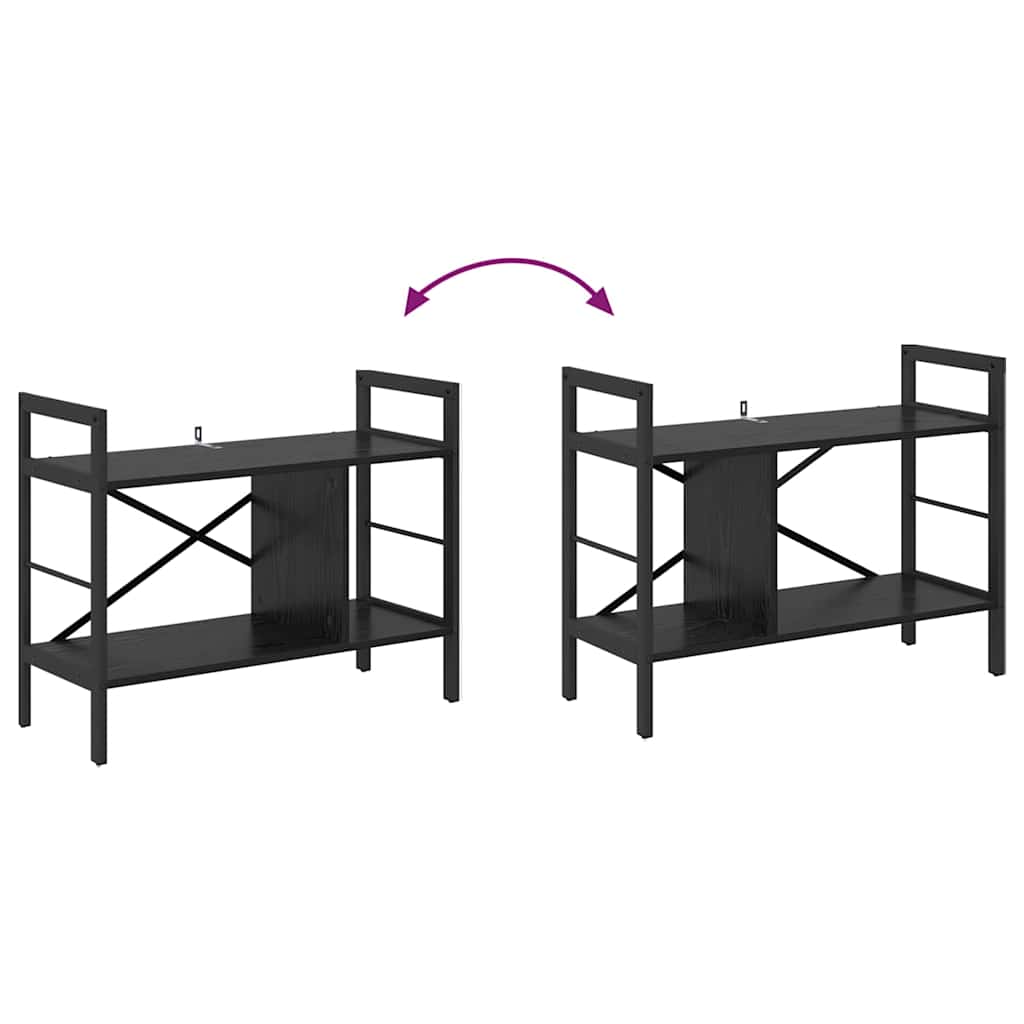 vidaXL Bücherregal Schwarz Eichen-Optik 75 x 30 x 58,5 cm