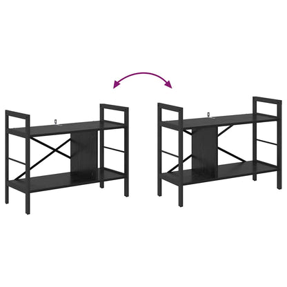 vidaXL Bücherregal Schwarz Eichen-Optik 75 x 30 x 58,5 cm