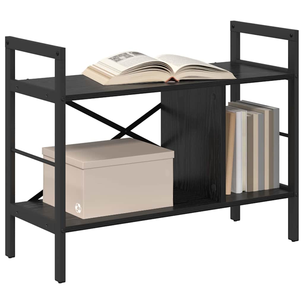 vidaXL Bücherregal Schwarz Eichen-Optik 75 x 30 x 58,5 cm