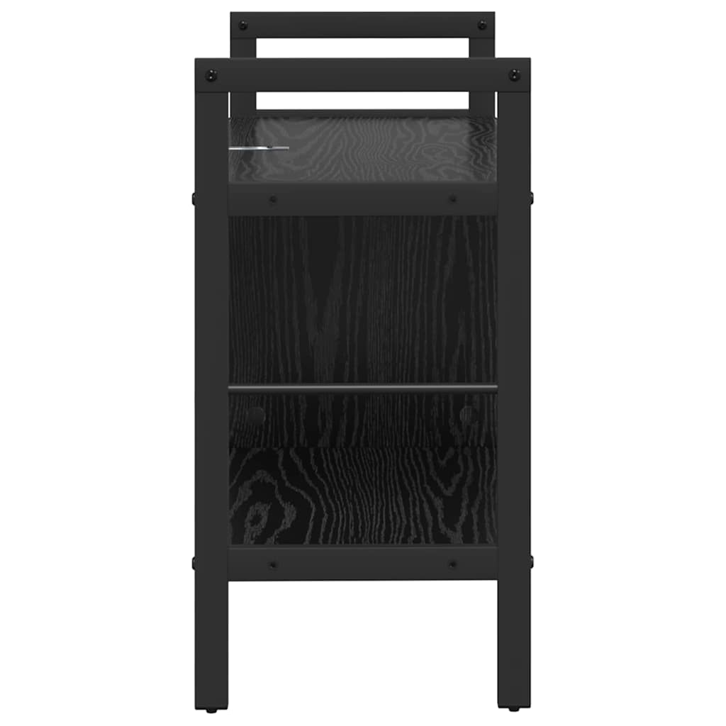 vidaXL Bücherregal Schwarz Eichen-Optik 75 x 30 x 58,5 cm