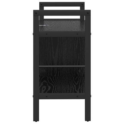 vidaXL Bücherregal Schwarz Eichen-Optik 75 x 30 x 58,5 cm