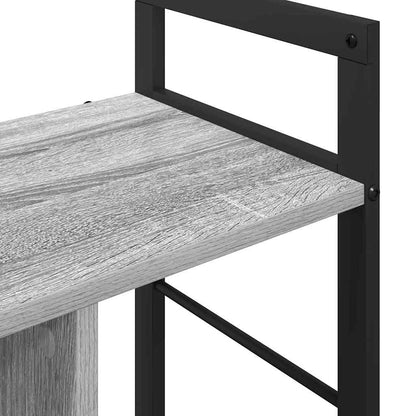 vidaXL Bücherregal Graues Sonoma 75 x 30 x 58,5 cm Holzwerkstoff