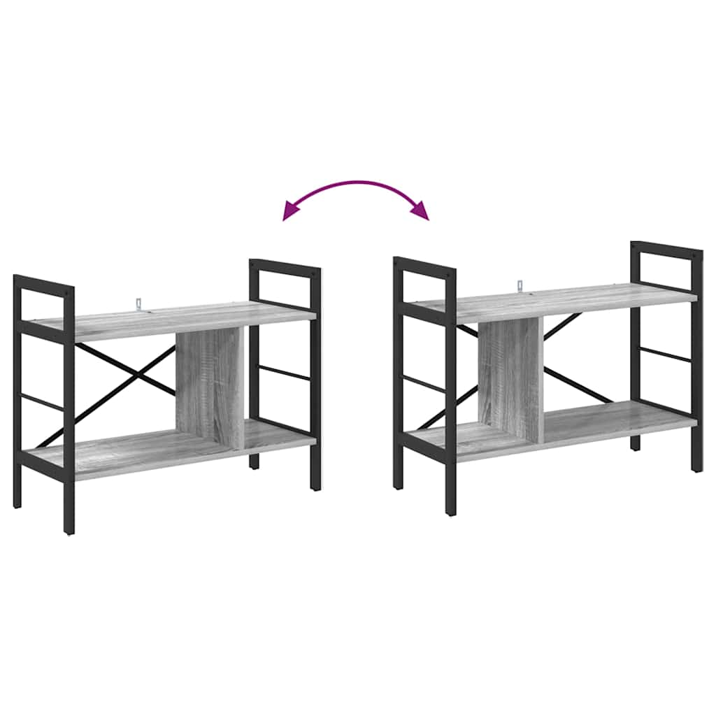 vidaXL Bücherregal Graues Sonoma 75 x 30 x 58,5 cm Holzwerkstoff