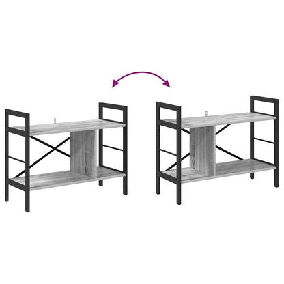 vidaXL Bücherregal Graues Sonoma 75 x 30 x 58,5 cm Holzwerkstoff