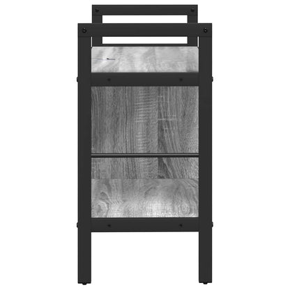 vidaXL Bücherregal Graues Sonoma 75 x 30 x 58,5 cm Holzwerkstoff