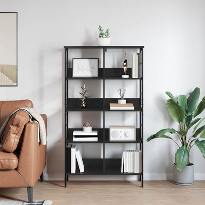 vidaXL Bücherregal Schwarz Eichen-Optik 82 x 32 x 144,5 cm