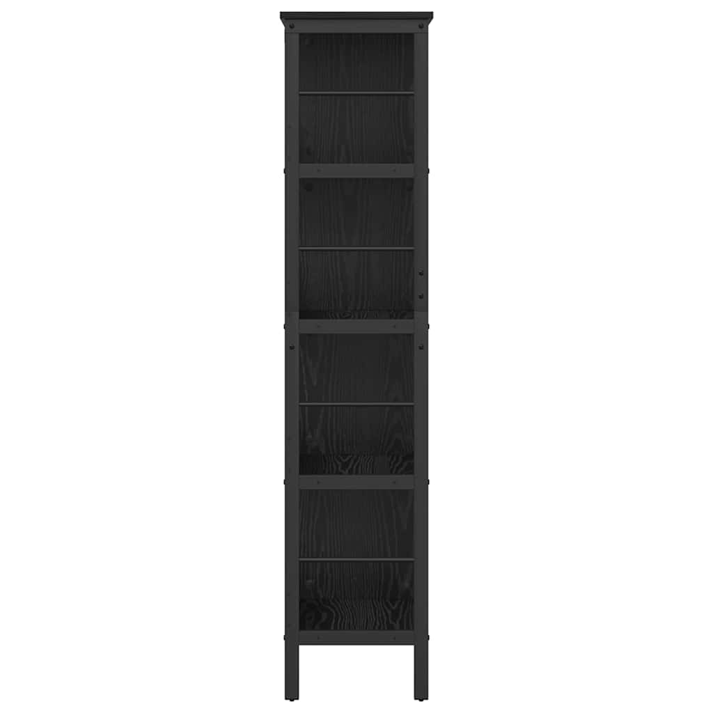 vidaXL Bücherregal Schwarz Eichen-Optik 82 x 32 x 144,5 cm