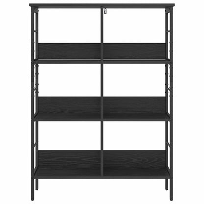 Bücherregal Schwarz Eichen-Optik 82 x 32 x 112 cm Holzwerkstoff