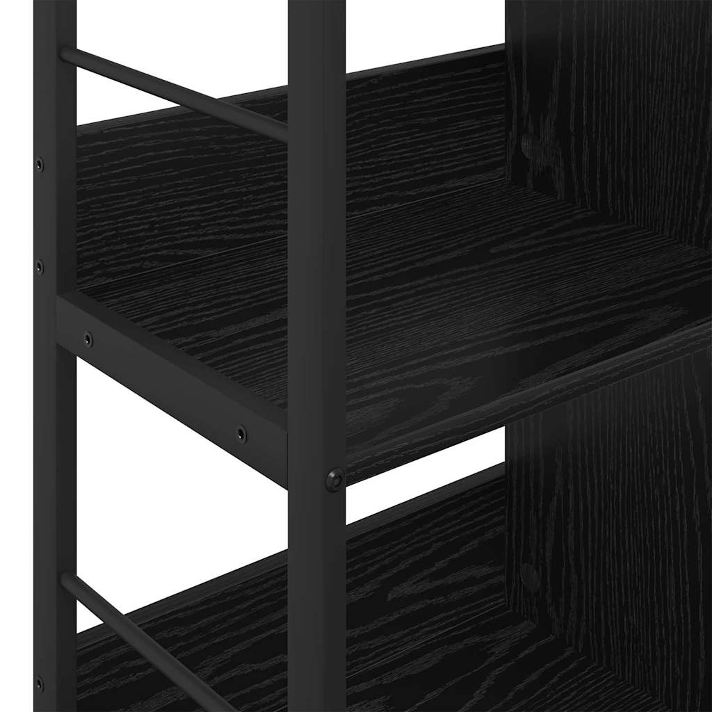 vidaXL Bücherregal Schwarz Eichen-Optik 82 x 32 x 79 cm Holzwerkstoff