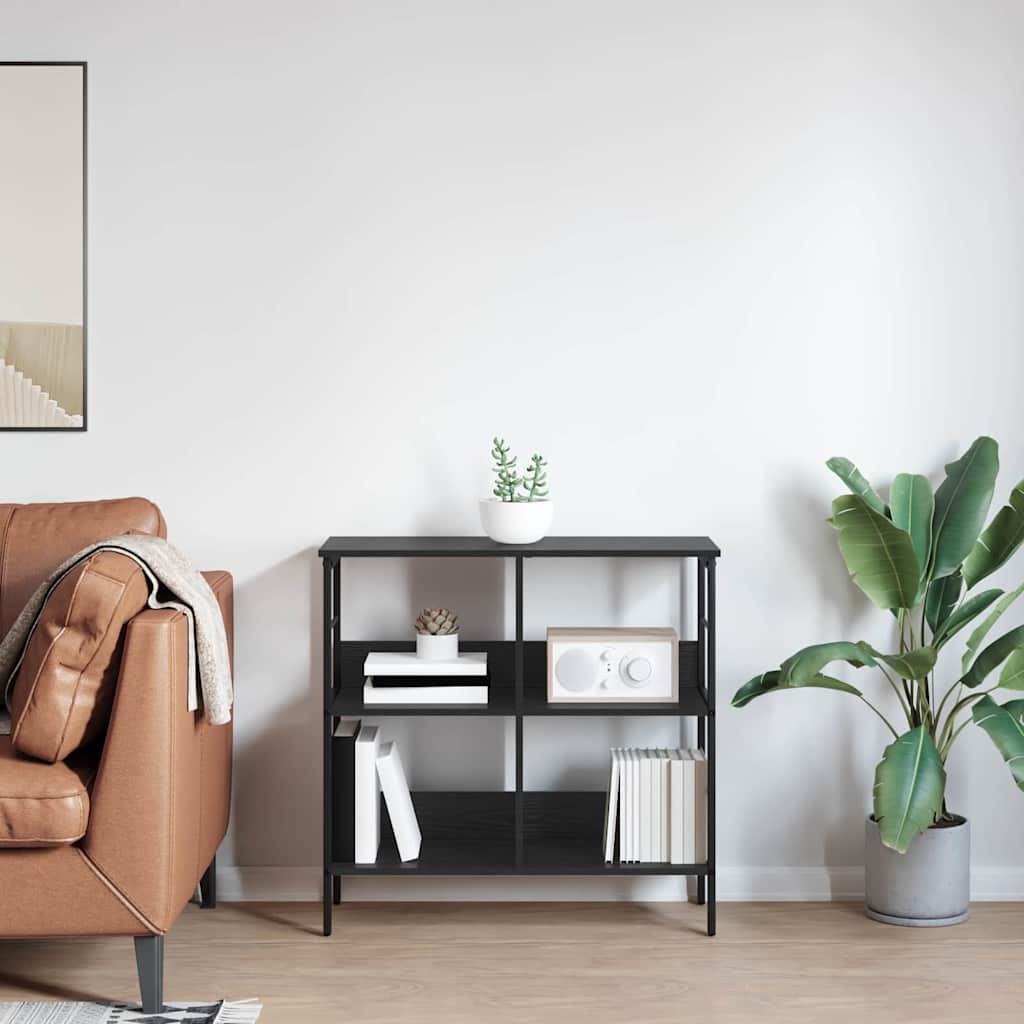 vidaXL Bücherregal Schwarz Eichen-Optik 82 x 32 x 79 cm Holzwerkstoff