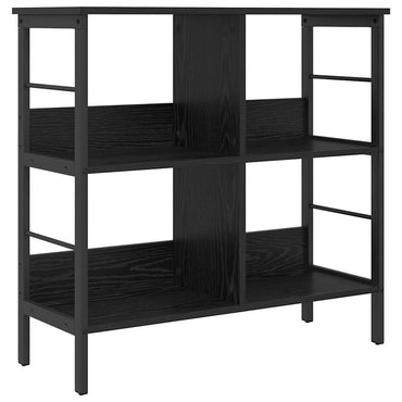 vidaXL Bücherregal Schwarz Eichen-Optik 82 x 32 x 79 cm Holzwerkstoff
