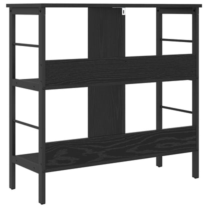 vidaXL Bücherregal Schwarz Eichen-Optik 82 x 32 x 79 cm Holzwerkstoff