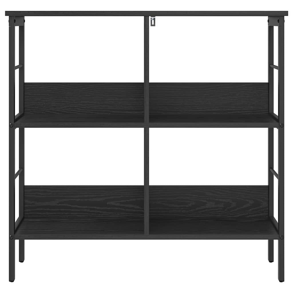 vidaXL Bücherregal Schwarz Eichen-Optik 82 x 32 x 79 cm Holzwerkstoff