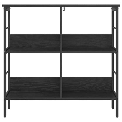 vidaXL Bücherregal Schwarz Eichen-Optik 82 x 32 x 79 cm Holzwerkstoff