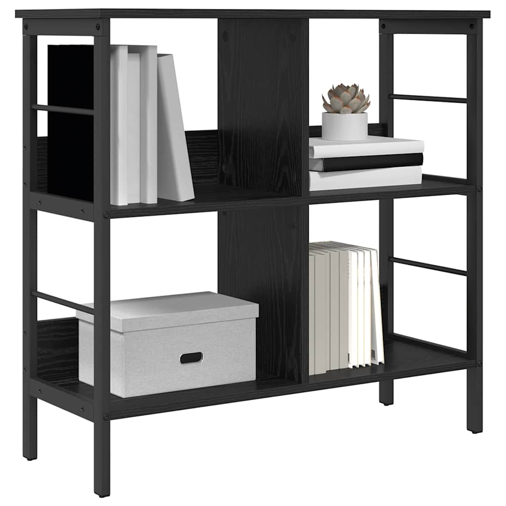 vidaXL Bücherregal Schwarz Eichen-Optik 82 x 32 x 79 cm Holzwerkstoff