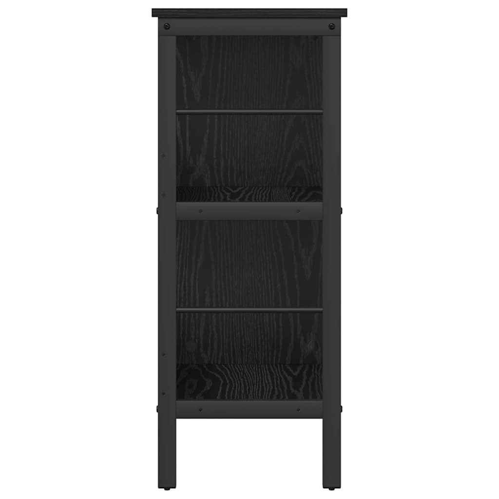 vidaXL Bücherregal Schwarz Eichen-Optik 82 x 32 x 79 cm Holzwerkstoff