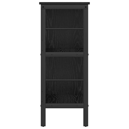 vidaXL Bücherregal Schwarz Eichen-Optik 82 x 32 x 79 cm Holzwerkstoff
