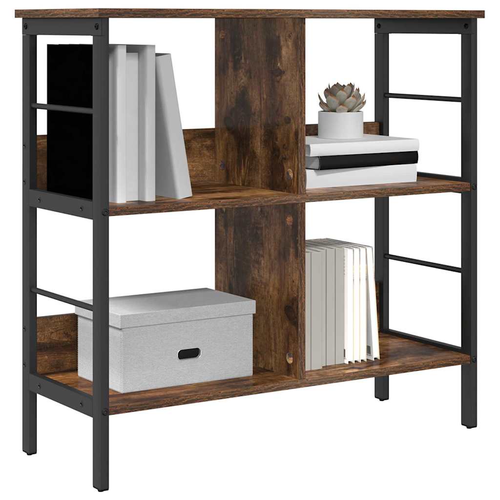 vidaXL Bücherregal Geräucherte Eiche 82 x 32 x 79 cm Holzwerkstoff