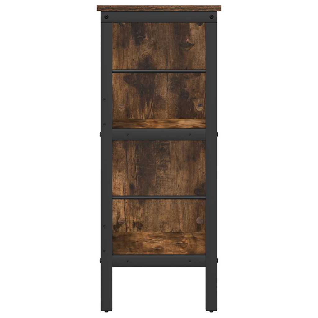 vidaXL Bücherregal Geräucherte Eiche 82 x 32 x 79 cm Holzwerkstoff