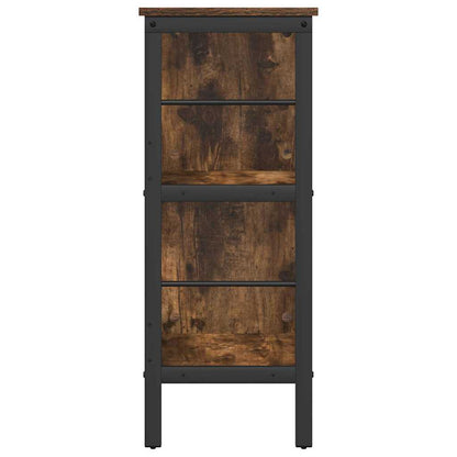 vidaXL Bücherregal Geräucherte Eiche 82 x 32 x 79 cm Holzwerkstoff