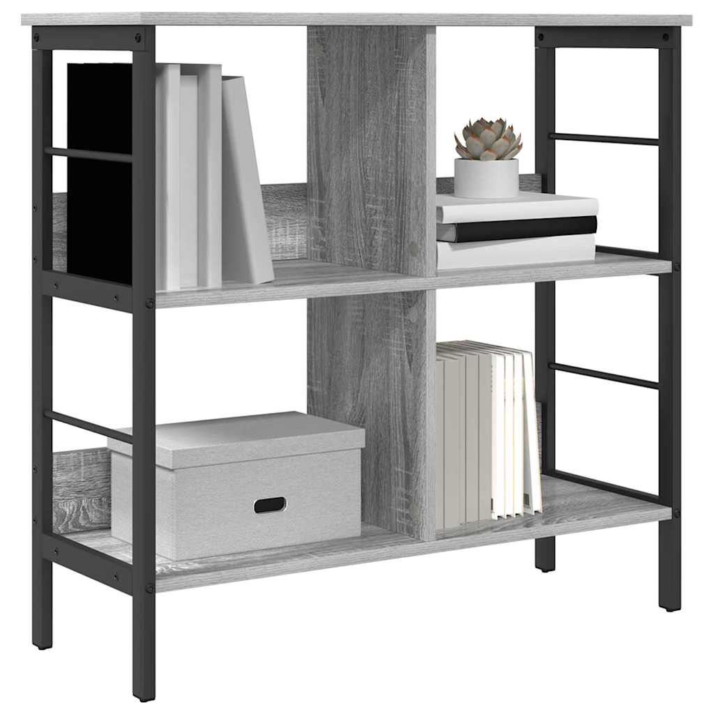 vidaXL Bücherregal Graues Sonoma 82 x 32 x 79 cm Holzwerkstoff