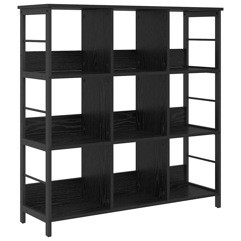 vidaXL Bücherregal Schwarz Eichen-Optik 102 x 32 x 104,5 cm