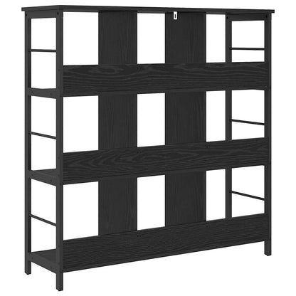 vidaXL Bücherregal Schwarz Eichen-Optik 102 x 32 x 104,5 cm