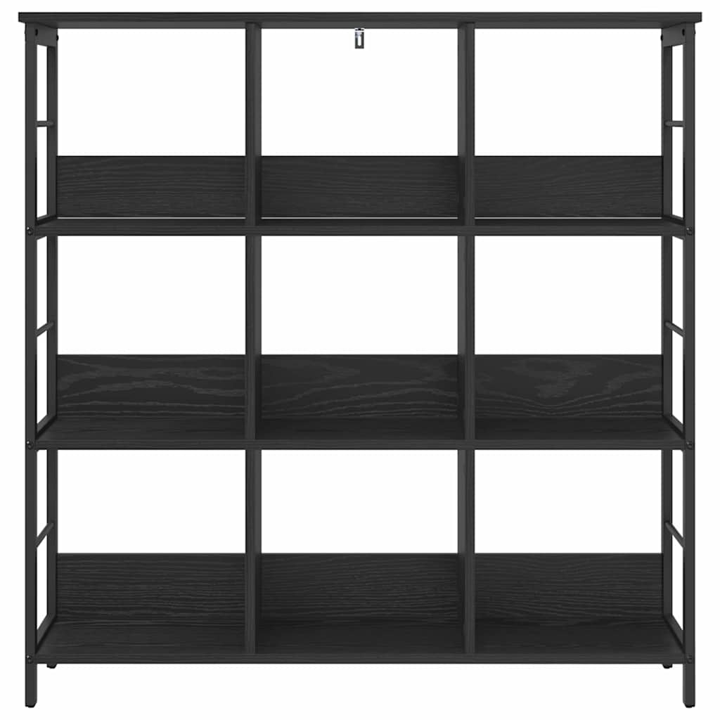 vidaXL Bücherregal Schwarz Eichen-Optik 102 x 32 x 104,5 cm