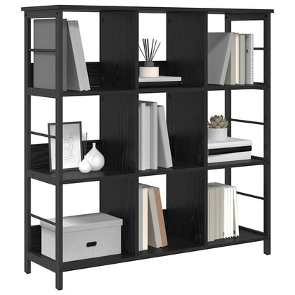 vidaXL Bücherregal Schwarz Eichen-Optik 102 x 32 x 104,5 cm